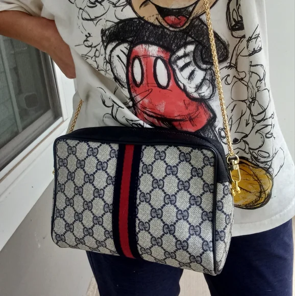 Authentic Vintage Gucci GG Monogram Supreme Web Clutch Fanny Bum Belt Crossbody - Picture 3 of 12